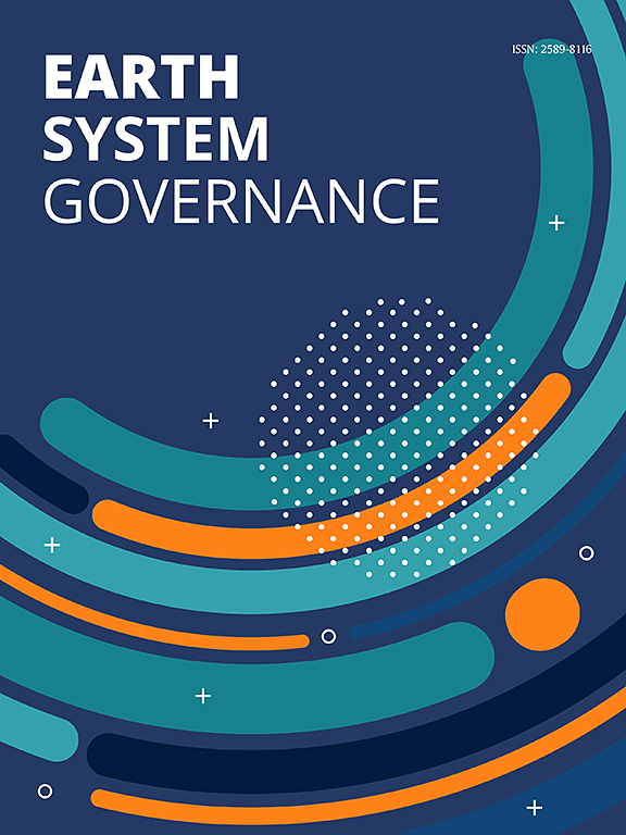 Go to journal home page - Earth System Governance
